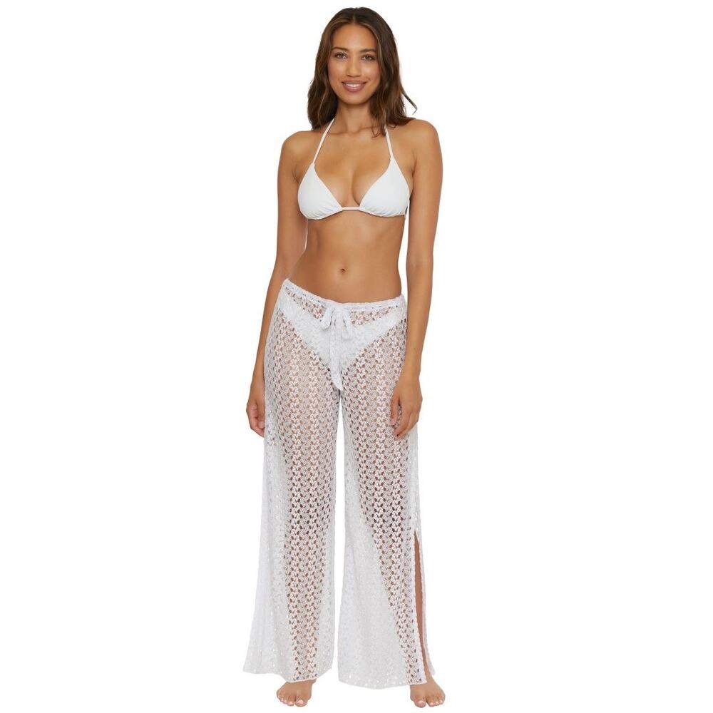 Becca White Platinum Lace Pant Size Medium